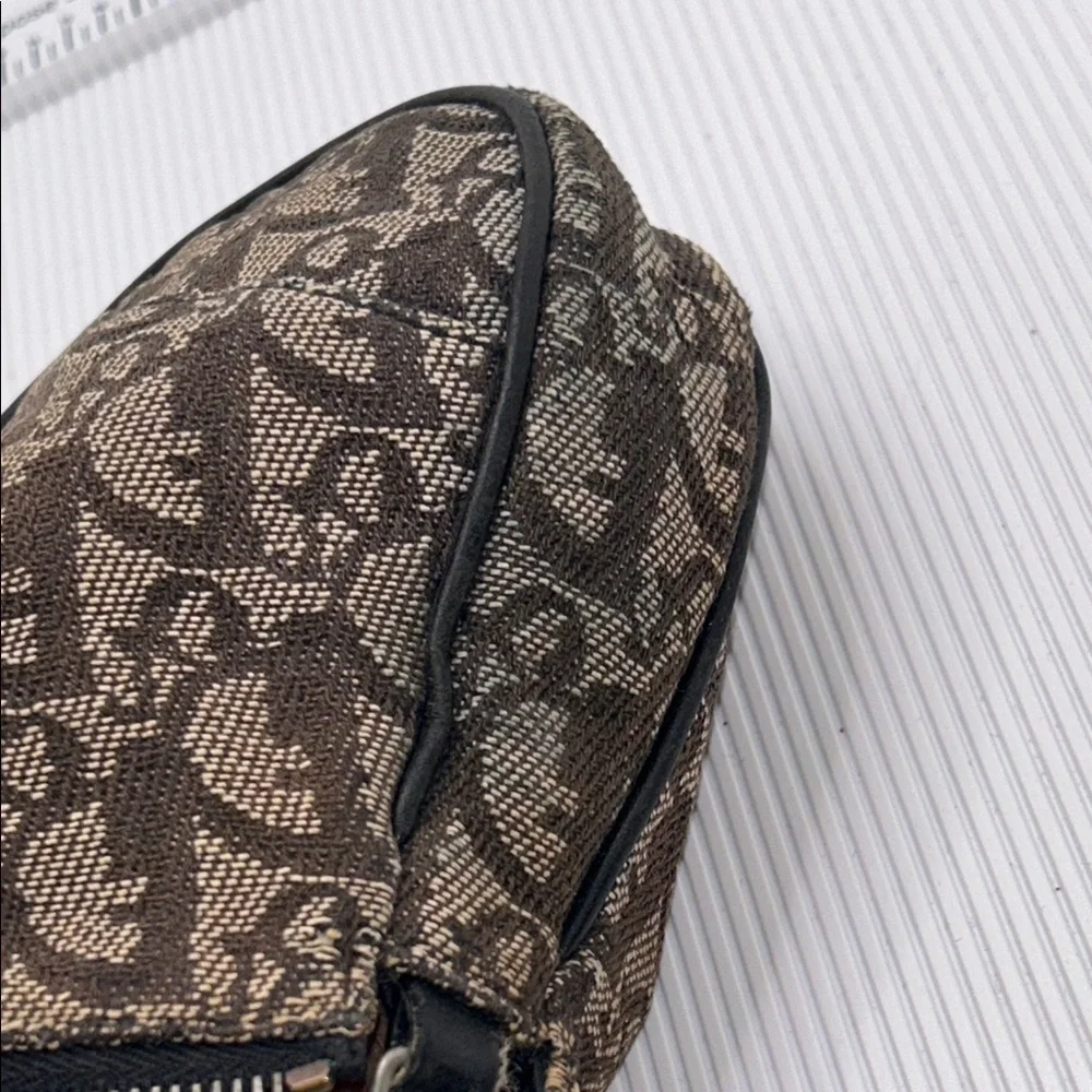 Christian Dior Brown Vintage Saddle Bag Canvas Shoulder Bag - Picture 12 of 16